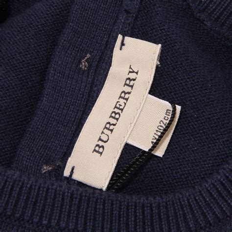 Maglioni. Gilet Burberry in Cotone Blu taglia 16 ans 